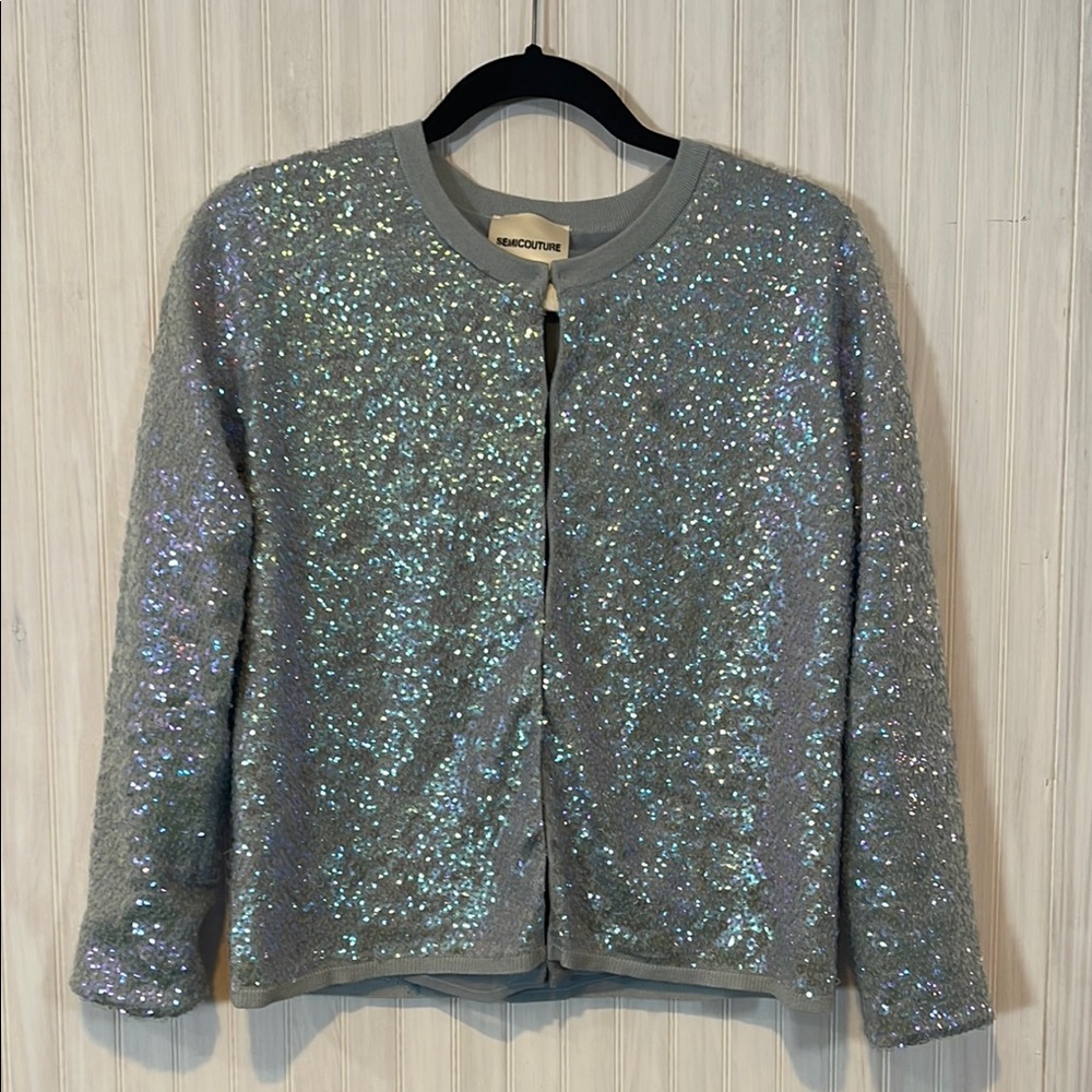 SEMICOUTURE SEQUIN COVERED CARDIGAN d